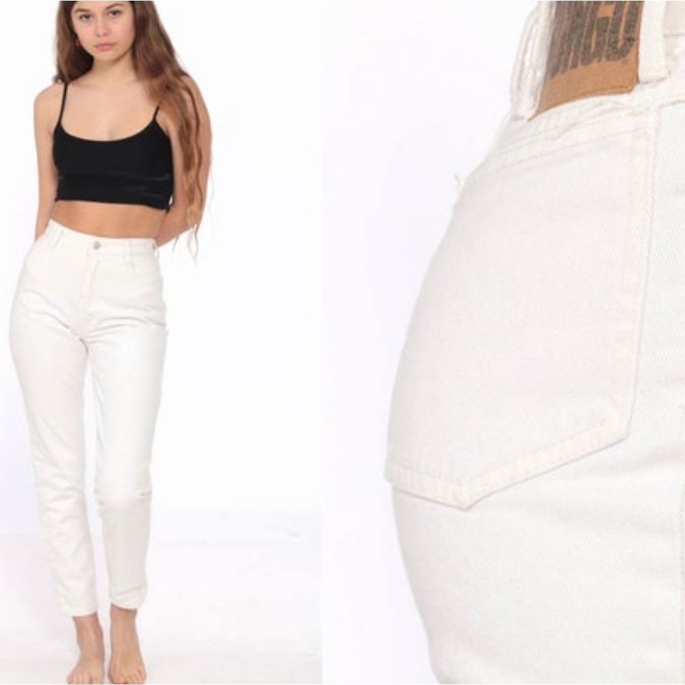 90s Vintage BONGO Hi Waist Wedgie Mom Jeans Tan/Cream The Original BBL Jeans
